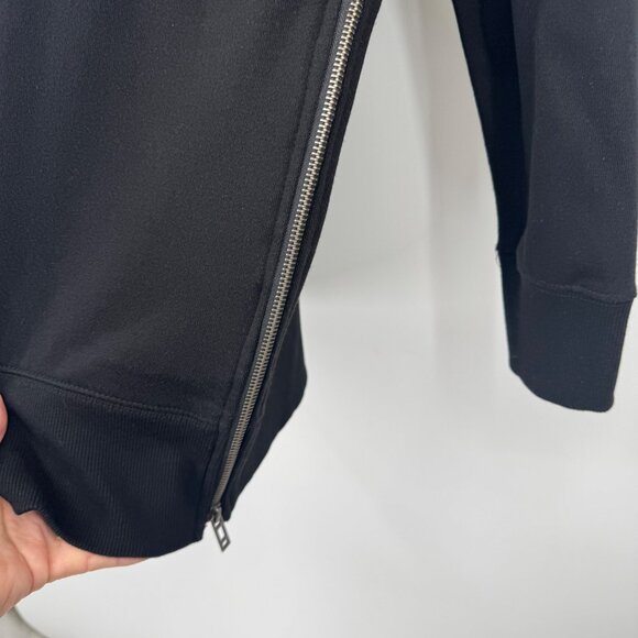 Among Equals Pull Over Men size Large L Black half zipper sides sweatshirt top - Picture 5 of 11
